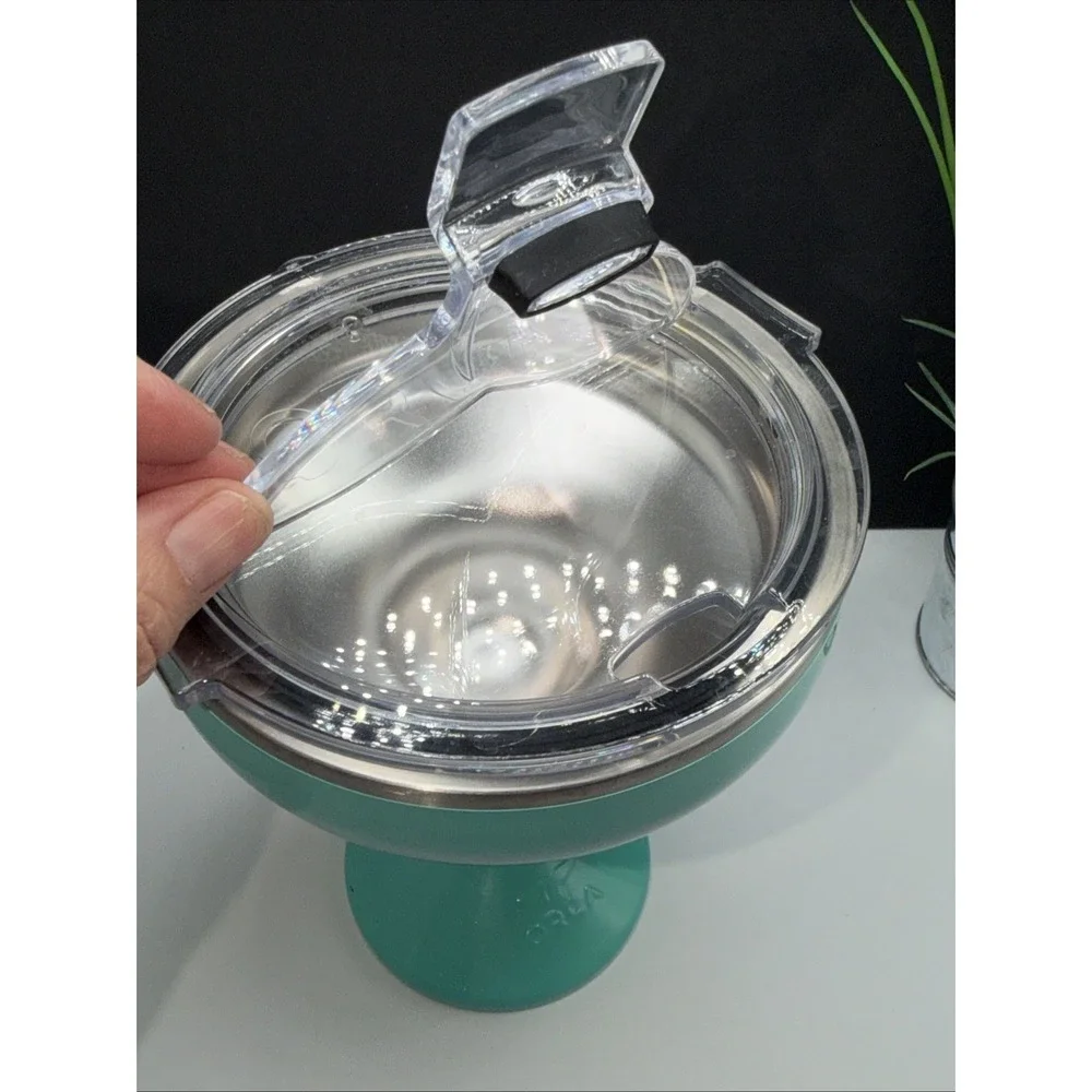 New ORCA Uline Rita Margarita Insulated Cup Stainless W/ Lid‎ Seafoam Teal Cup